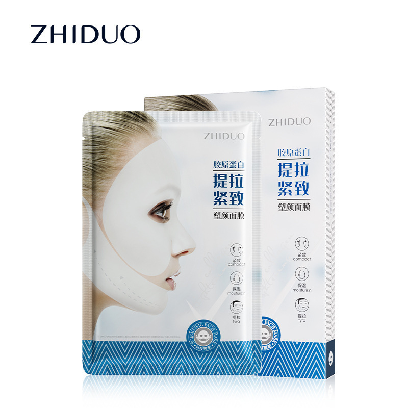 Тканевая лифтинг маска для уица и подбородка с коллагеном Zhiduo Collagen Lifting and Sculpting Mask, 30 мл