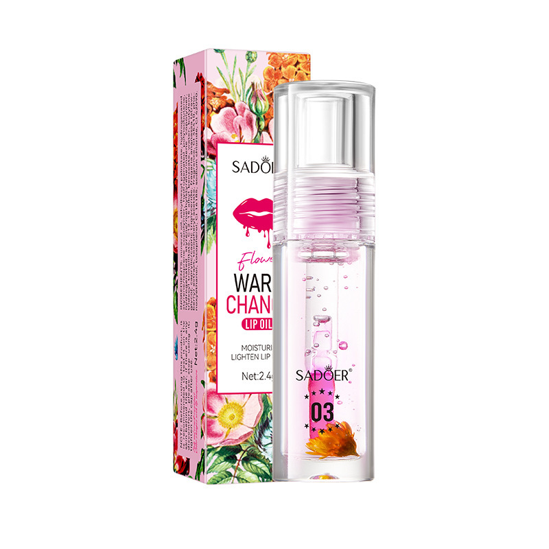 Масло для губ с цитрусом SADOER Flower Warm Chance lip oil, 2.4 гр
