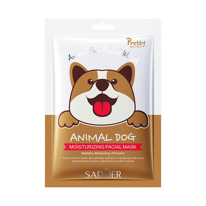 Тканевая маска увлажняющая с рисунком Щенок SADOER ANIMAL DOG Moisturizing Facial mask, 25г