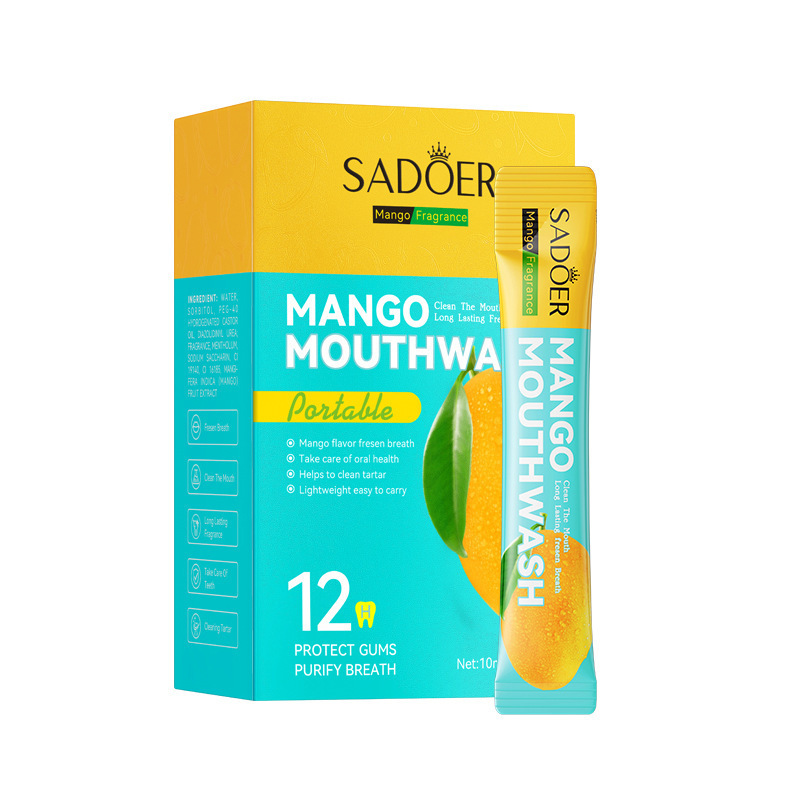 Ополаскиватель для полости рта в саше со вкусом манго SADOER Mango Mouthwash, 10мл*20 шт