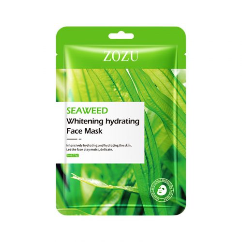 Осветляющая тканевая маска для лица с экстрактом морских водорослей ZOZU Seaweed Whitening Hydrating Face Mask, 25гр