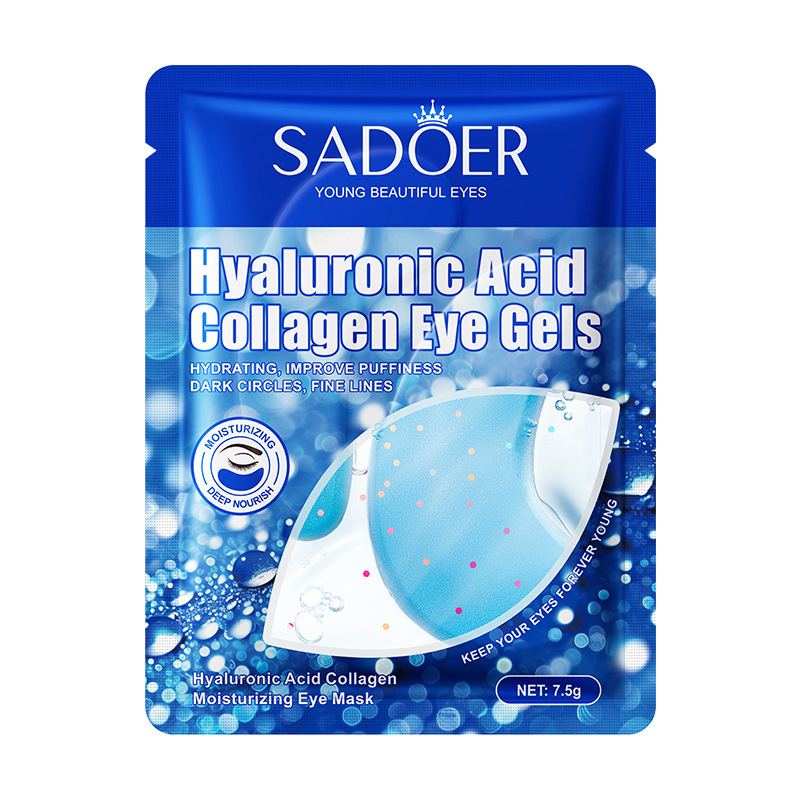 Гидрогелевые патчи для век с гиалуроновой кислотой SADOER Hyaluronic Acid Collagen Eye Gels, 7.5 гр