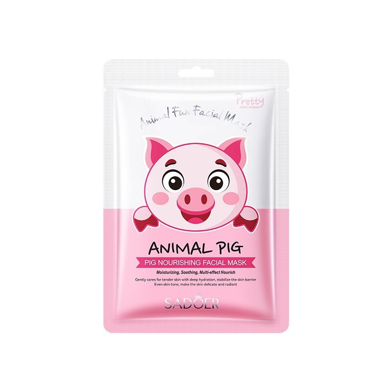 Тканевая маска питательная с рисунком Свинка SADOER ANIMAL PIG Nourishing Facial mask, 25г