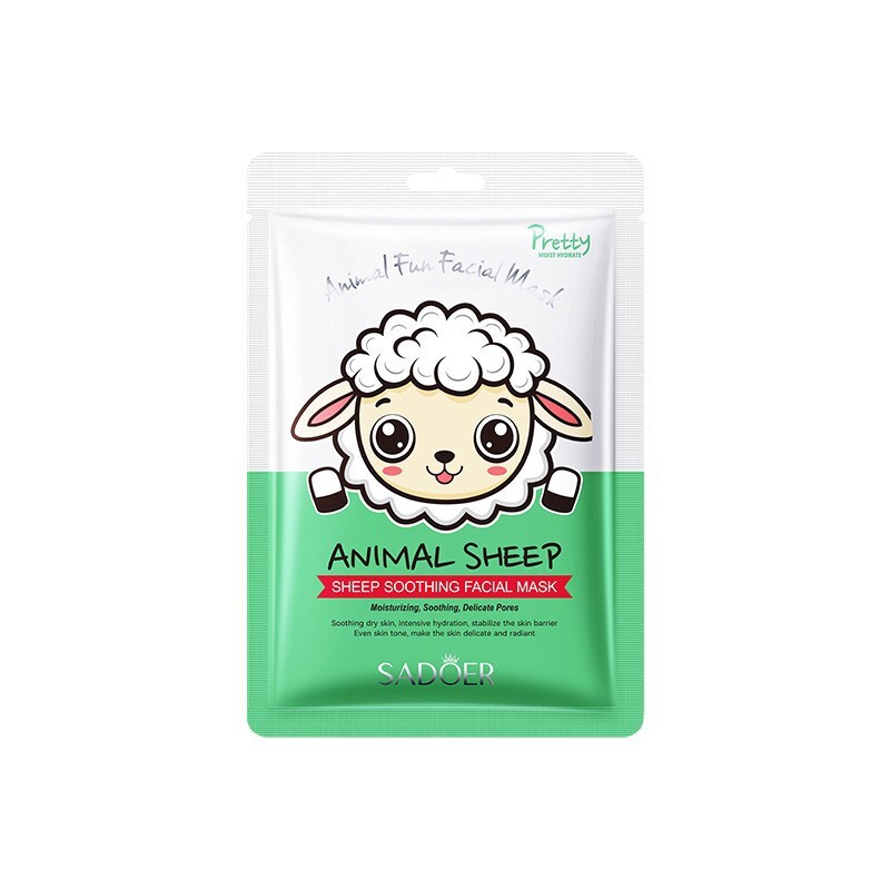 Тканевая маска успокаивающая с рисунком Барашек SADOER ANIMAL SHEEP Soothing Facial mask, 25г