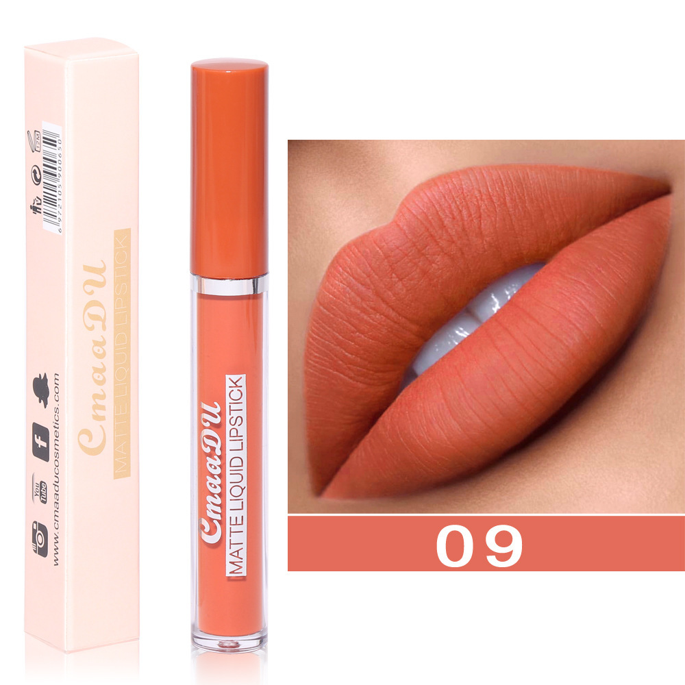Матовая жидкая помада для губ CmaaDU MATTE LIQUID LIPSTICK оттенок 09