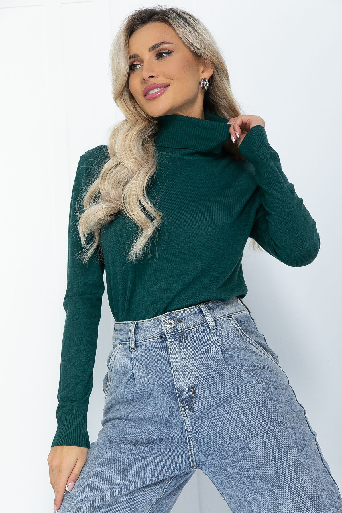 Водолазка Зимняя история (зеленая) Б14523-20М