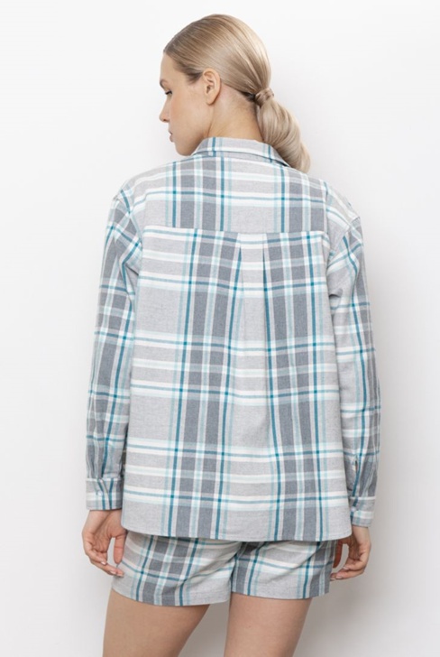 БЛУЗА ЖЕНСКАЯ арт. 6711W-22127.1H-026т Серо-бирюзовый