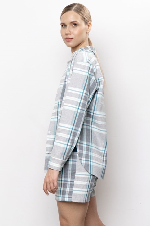 БЛУЗА ЖЕНСКАЯ арт. 6711W-22127.1H-026т Серо-бирюзовый