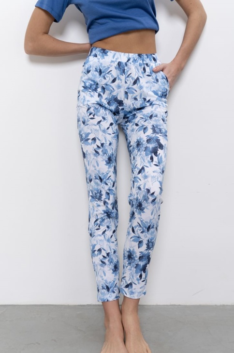 БРЮКИ ЖЕНСКИЕ арт. 6503W-50018.3H-079m Бело-синий