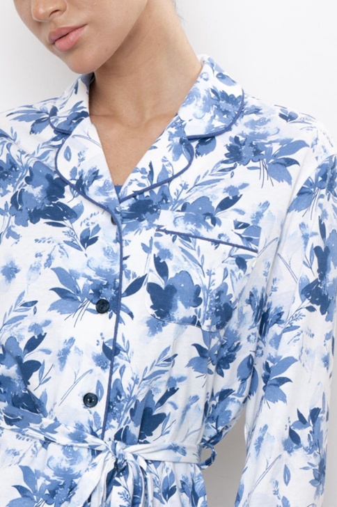 ХАЛАТ ЖЕНСКИЙ арт. 6503W-75114.1H-079m Бело-синий