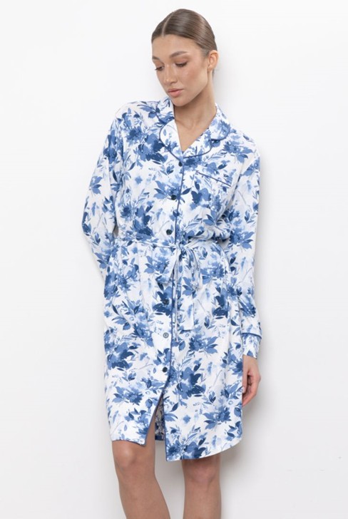 ХАЛАТ ЖЕНСКИЙ арт. 6503W-75114.1H-079m Бело-синий