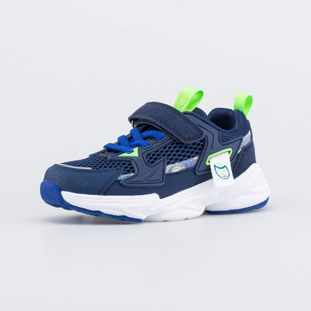 синий полуботинки школьная Комбинирован.