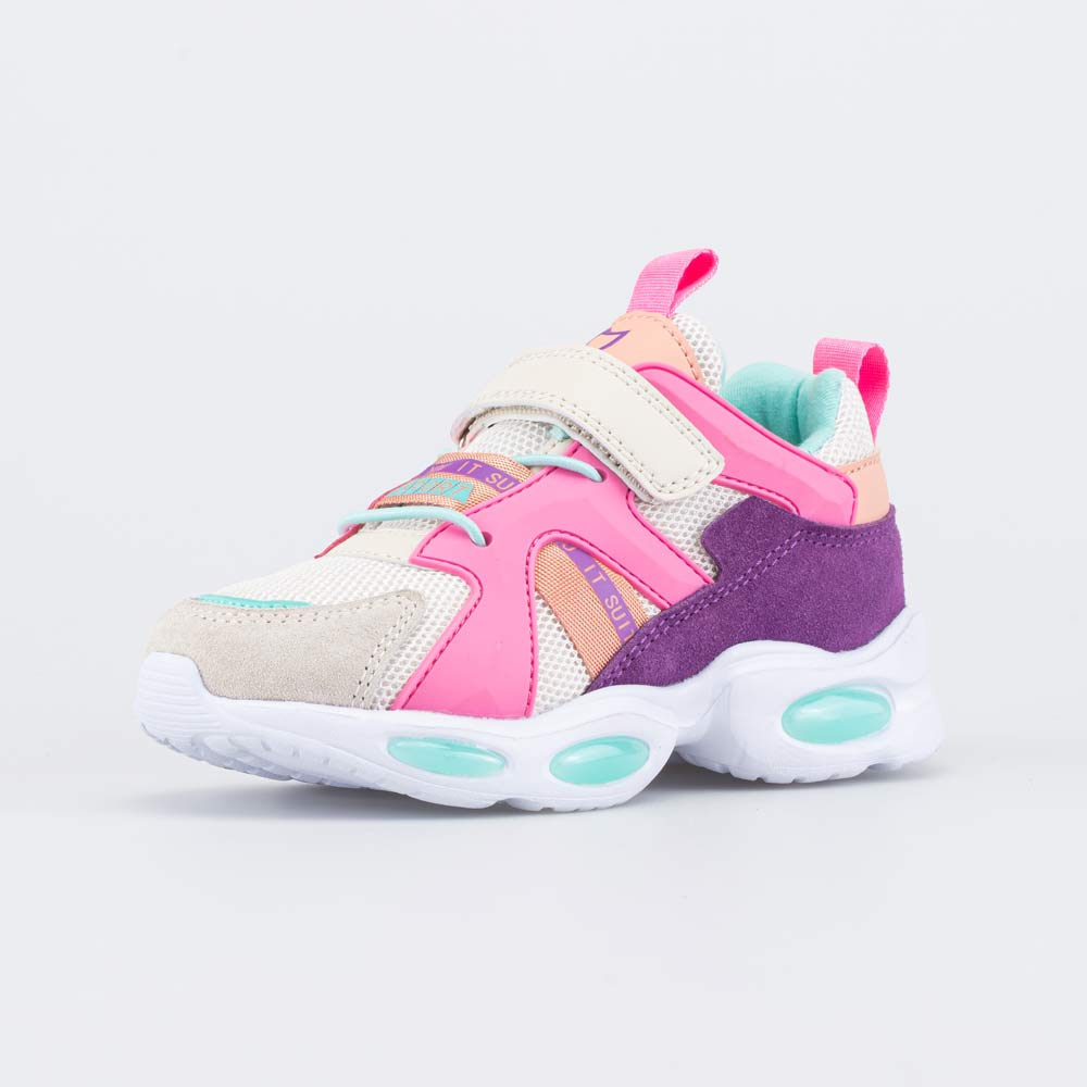 беж-роз полуботинки школьные комбинирован.