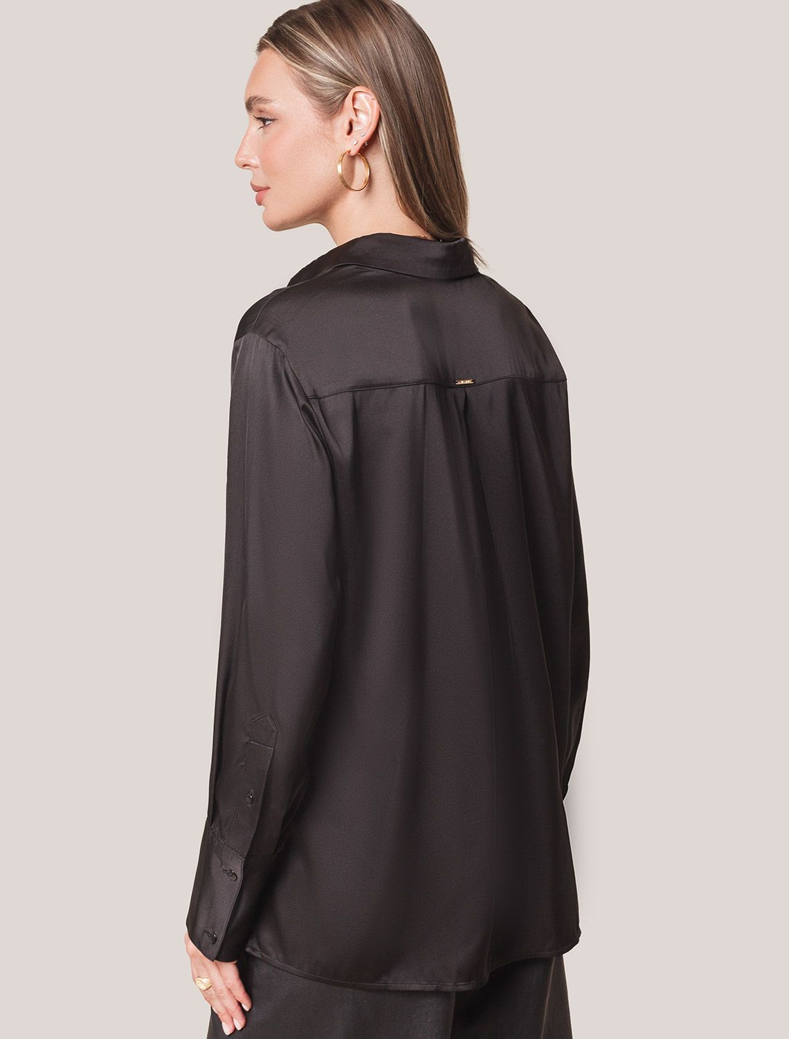 Блузка из сатина с эластаном