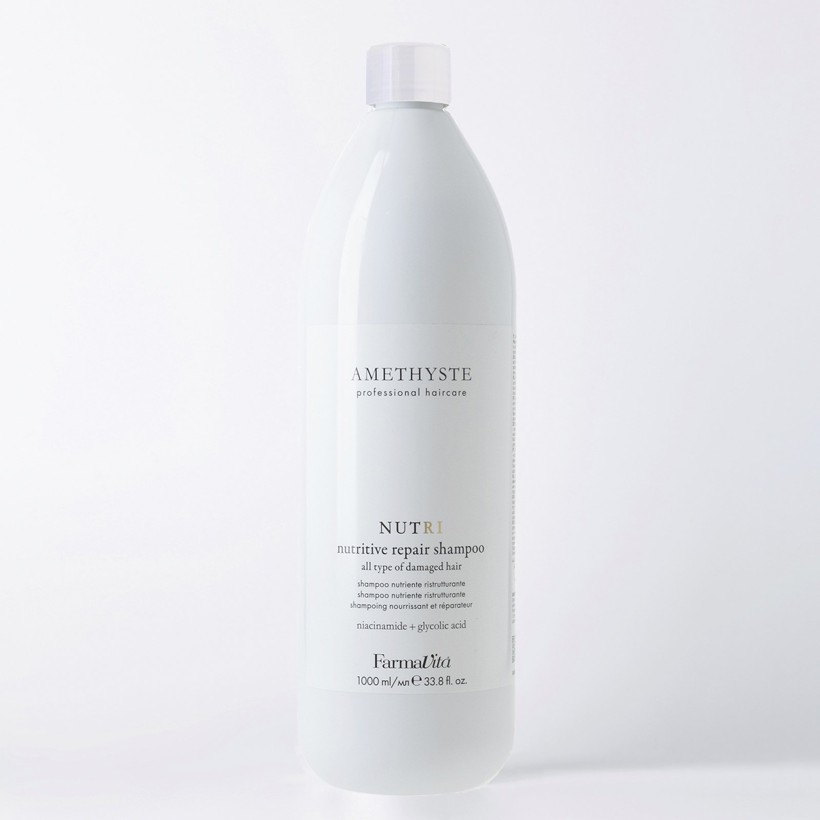 Шампунь питательный восстанавливающий для повреждённых волос Nutri nutritive repair shampoo Amethyst 1000мл