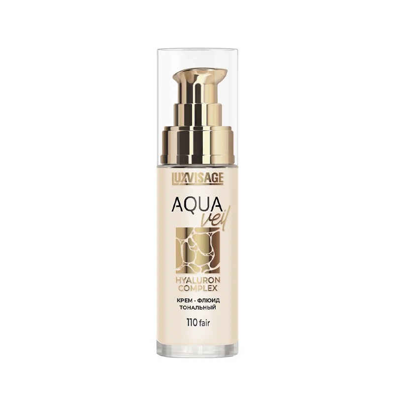 LUXVISAGE Крем-флюид тональный AQUA veil HYALURON COMPLEX т.110 Fair (4)