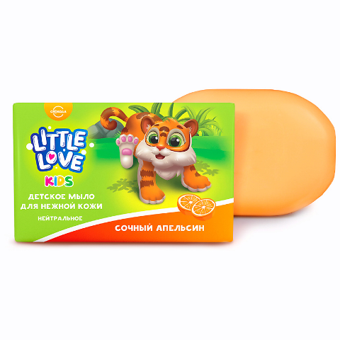 СВОБОДА Мыло туалетное ДЕТСКОЕ Love Little сочный апельсин в обертке (90г).36 /арт-1351558/