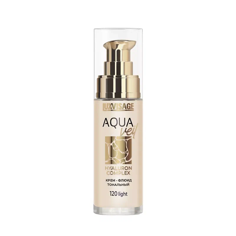 LUXVISAGE Крем-флюид тональный AQUA veil HYALURON COMPLEX т.120 Light (4)