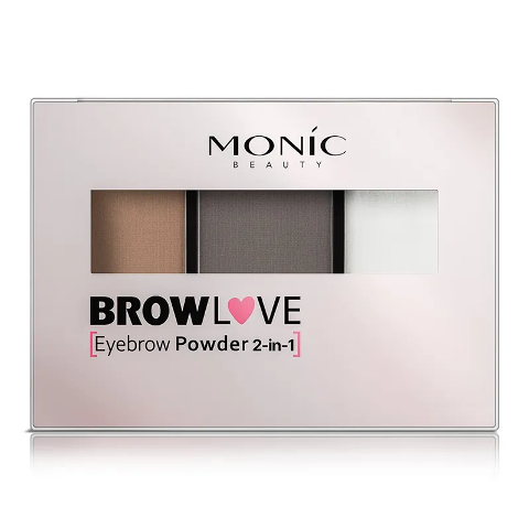 MONIC BEAUTY Тени для бровей BROW LOVE тон 03 Medium Brown (*3)