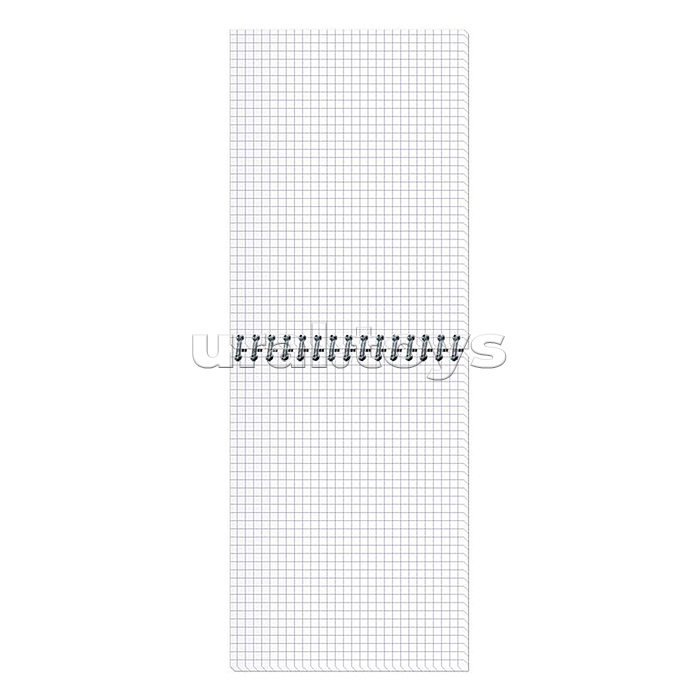 Блокнот А6, 60 л., клетка, гребень, мелованный картон,