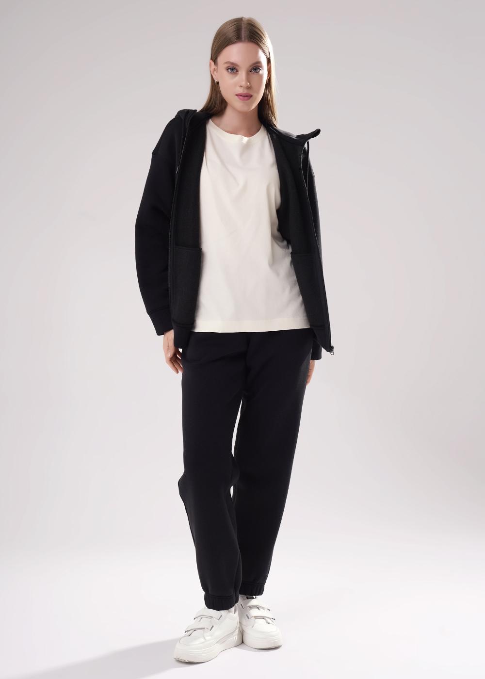 CLE LJ15-106 Толстовка женская LJ15-106 чёрный