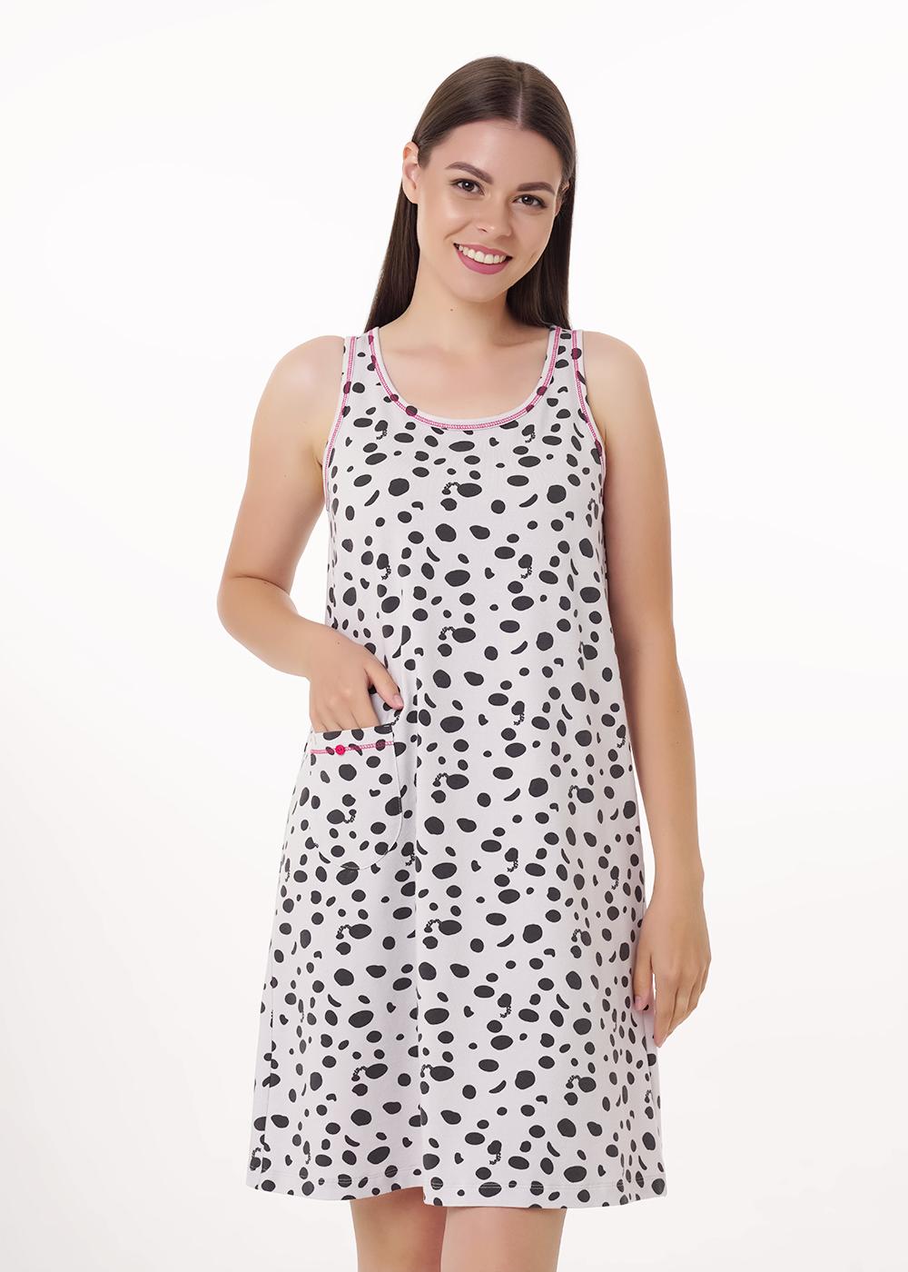 Ст.цена 970р CLE LS15-1187 Сорочка ночная женская LS15-1187 св.серый/т.серый