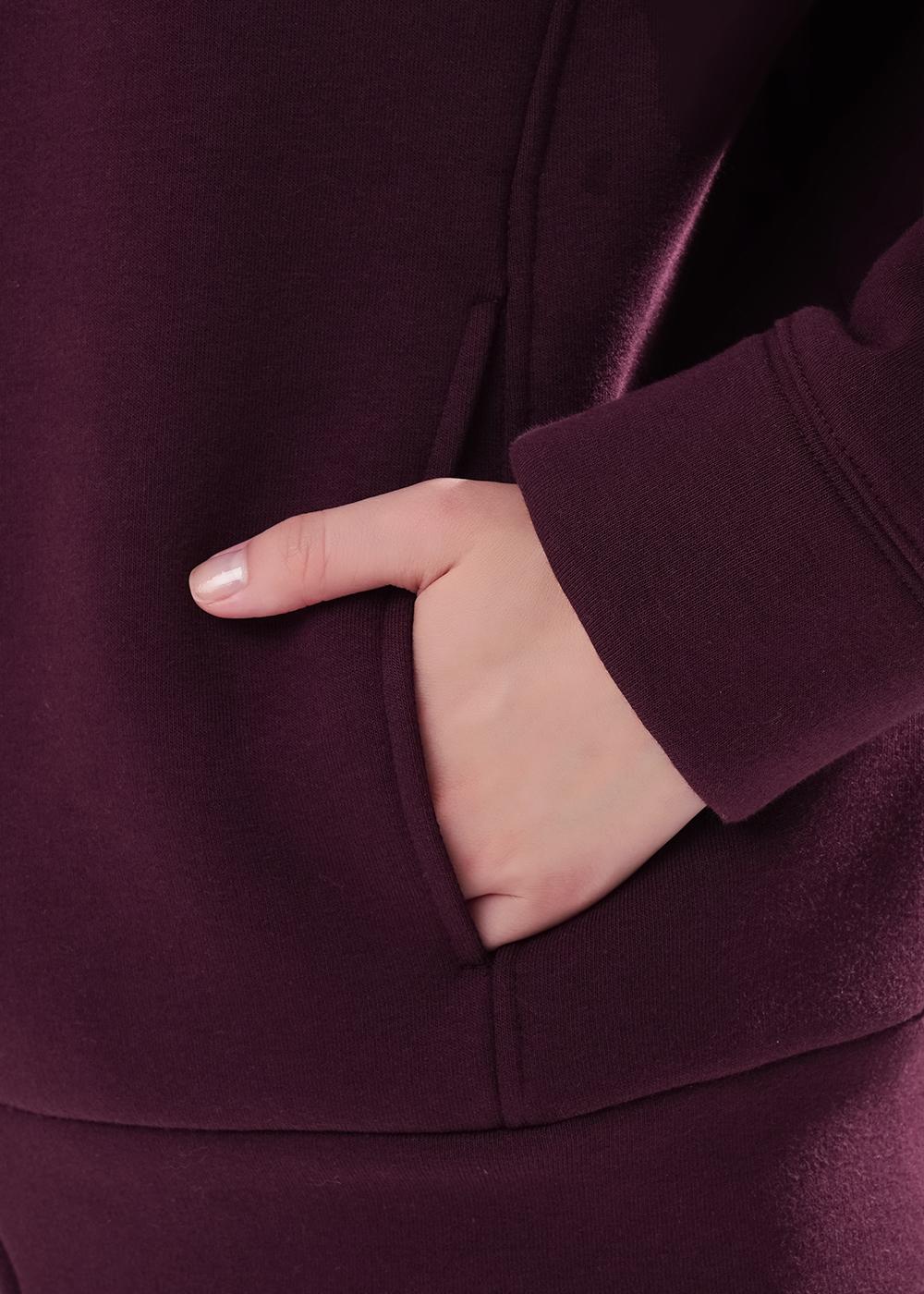 CLE LJ15-106 Толстовка женская LJ15-106 т.бордовый