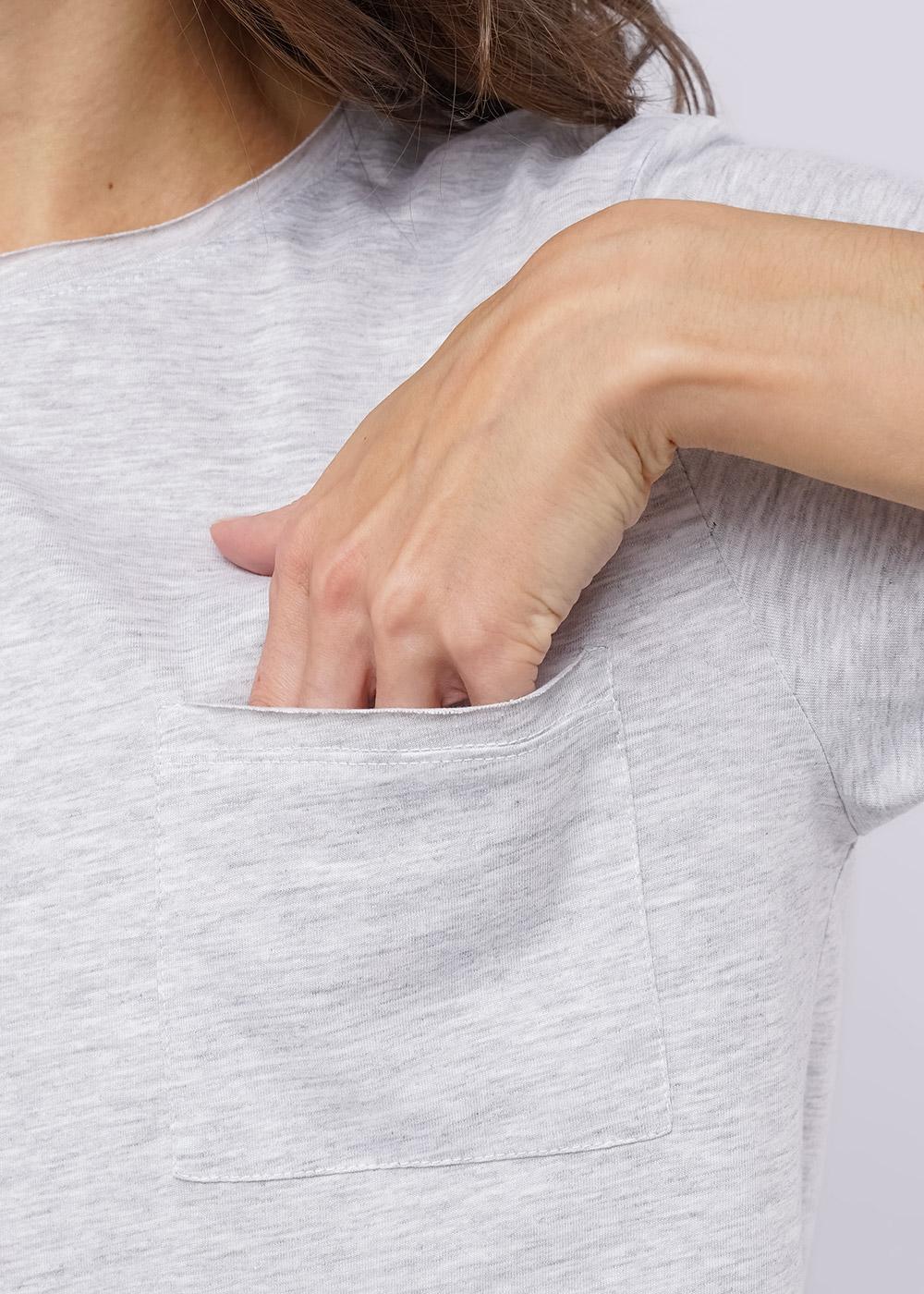 CLE LF23-200 Футболка женская для дома LF23-200 меланж св.серый