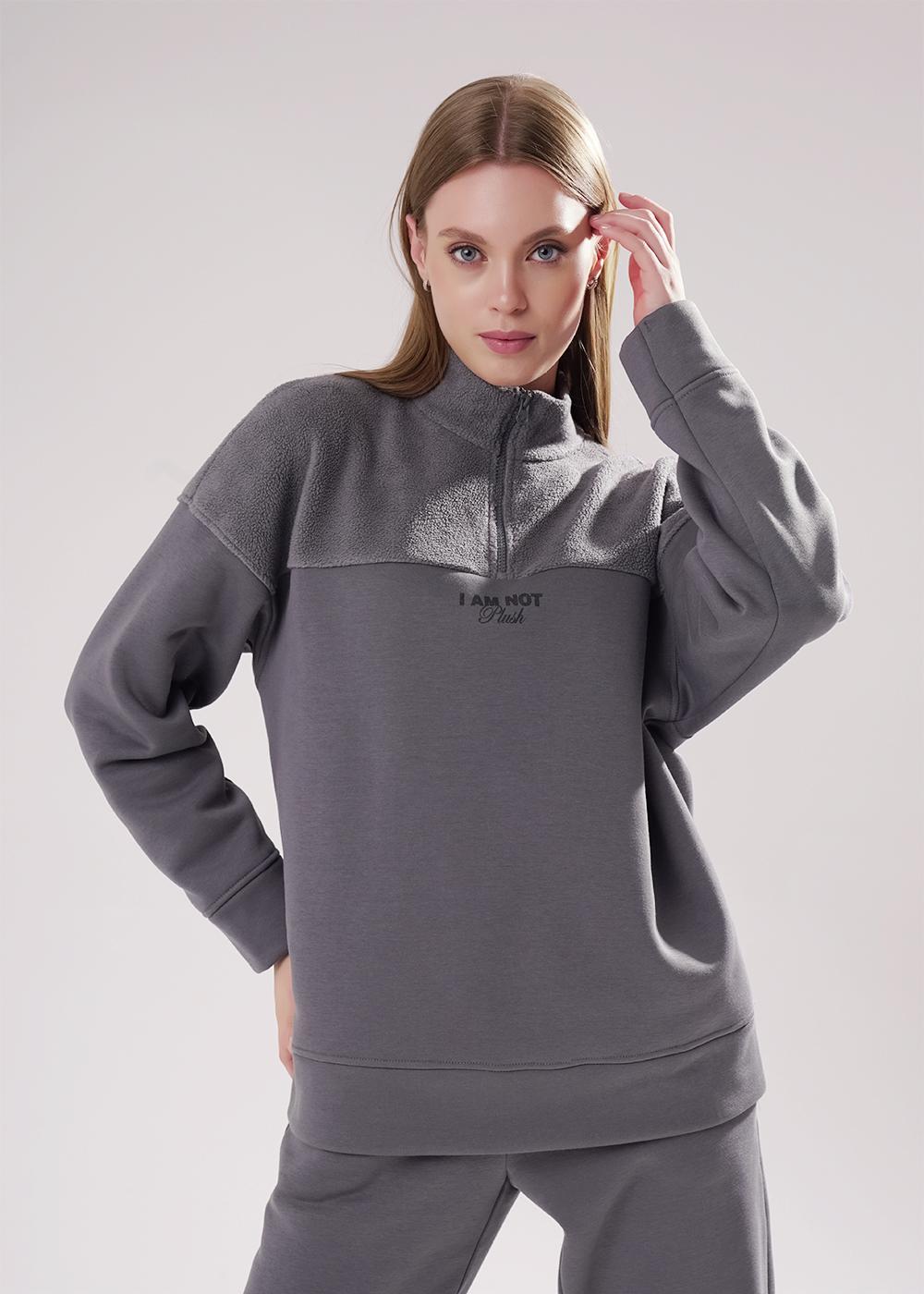 CLE LH15-107 Толстовка женская LH15-107 т.серый