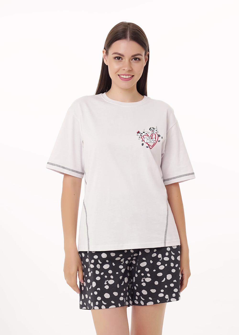 Ст.цена 1390р CLE LP15-1187/1 Пижама женская LP15-1187/1 св.серый/т.серый