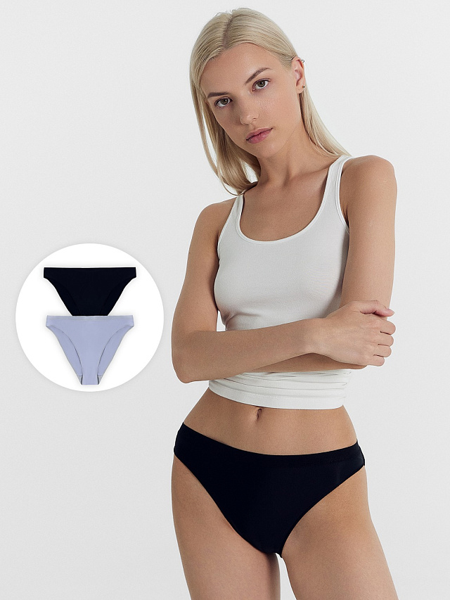 Трусы женские классические мультипак (2 шт.) в сером цвете