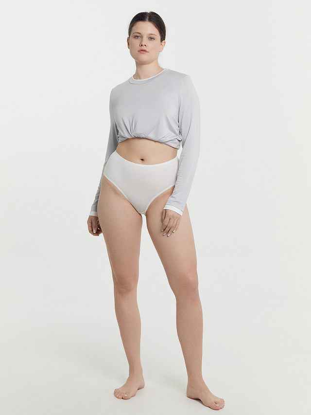 Трусы женские макси набор (3 шт.) в сумрачно-белом цвете