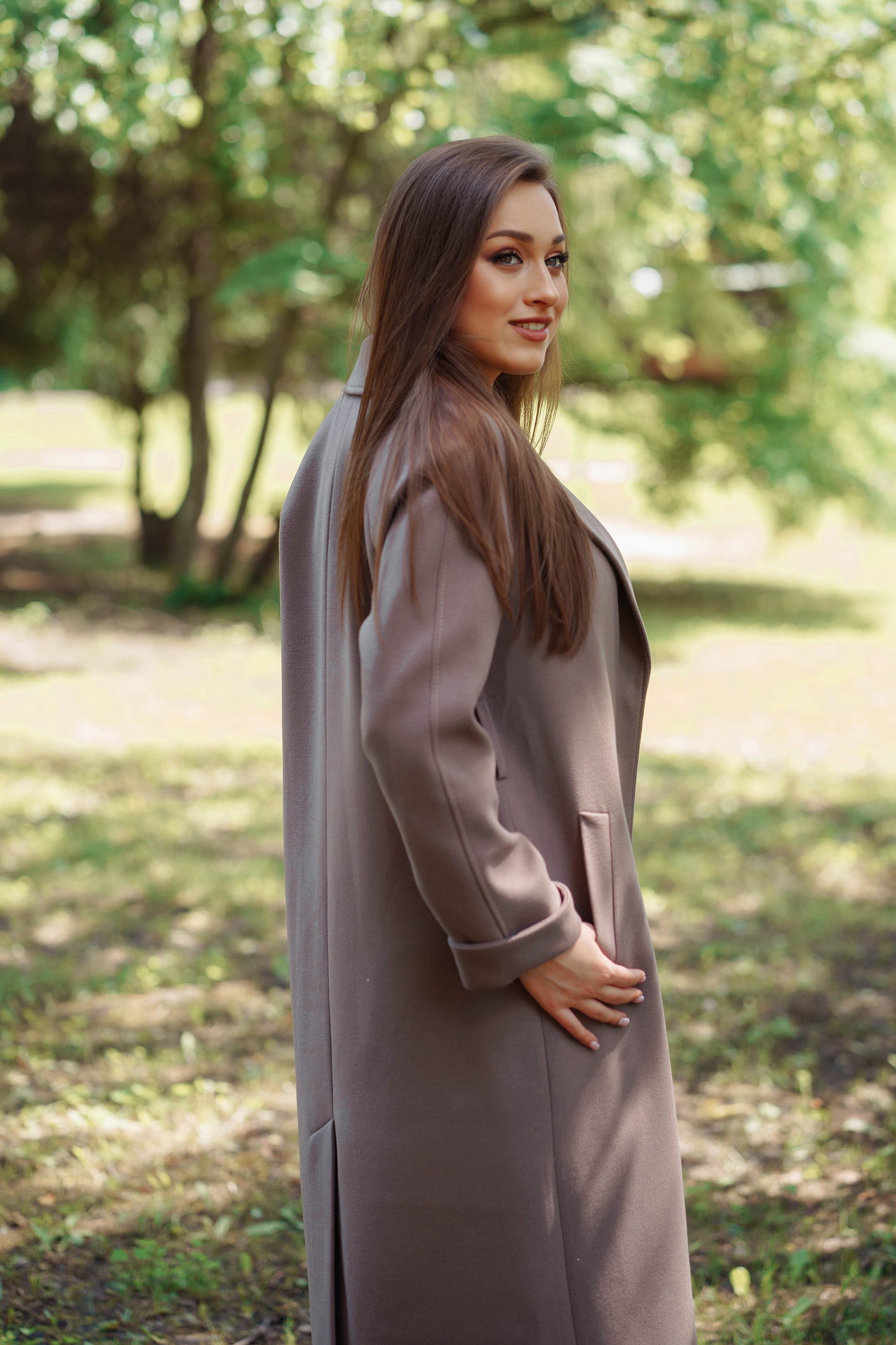 Пальто женское демисезонное 22555 (кофе)