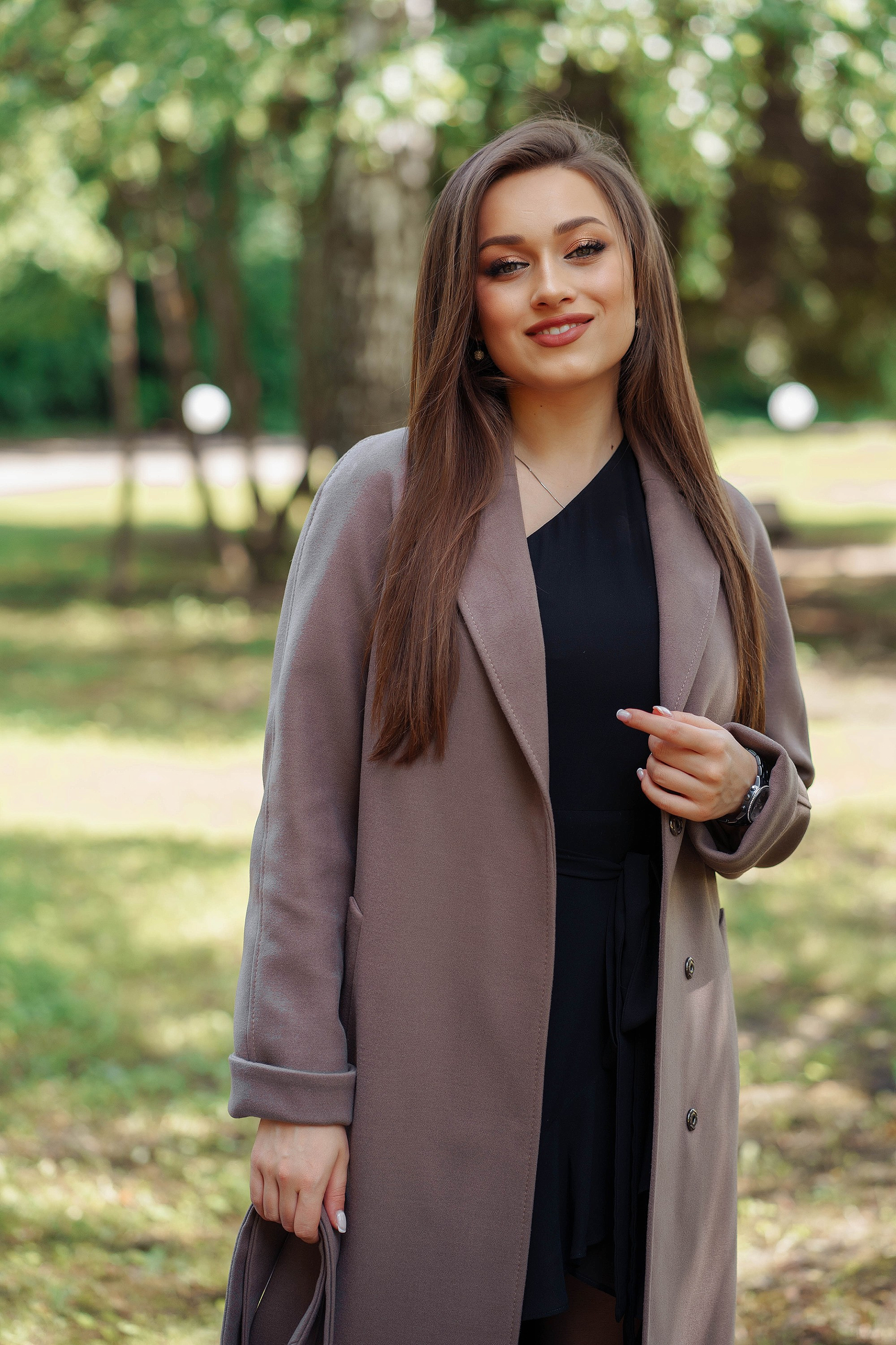 Пальто женское демисезонное 22555 (кофе)