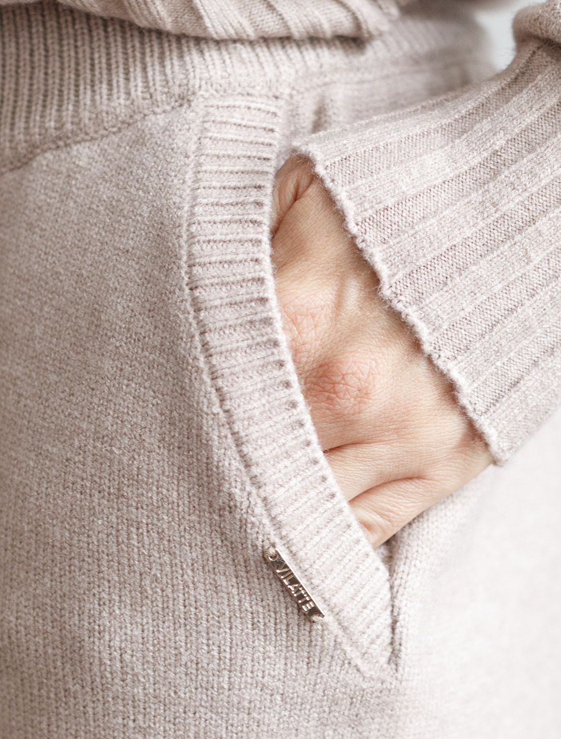 Прямые брюки из пряжи с кашемиром