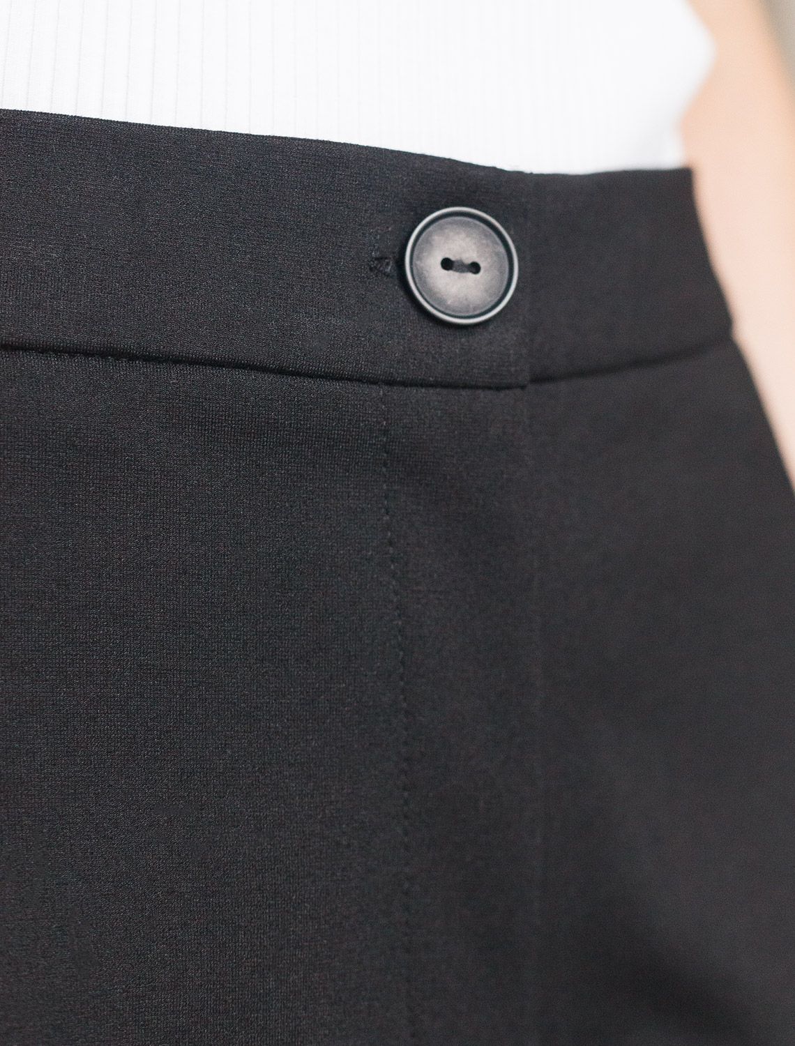 Прямые брюки из джерси на резинке сзади