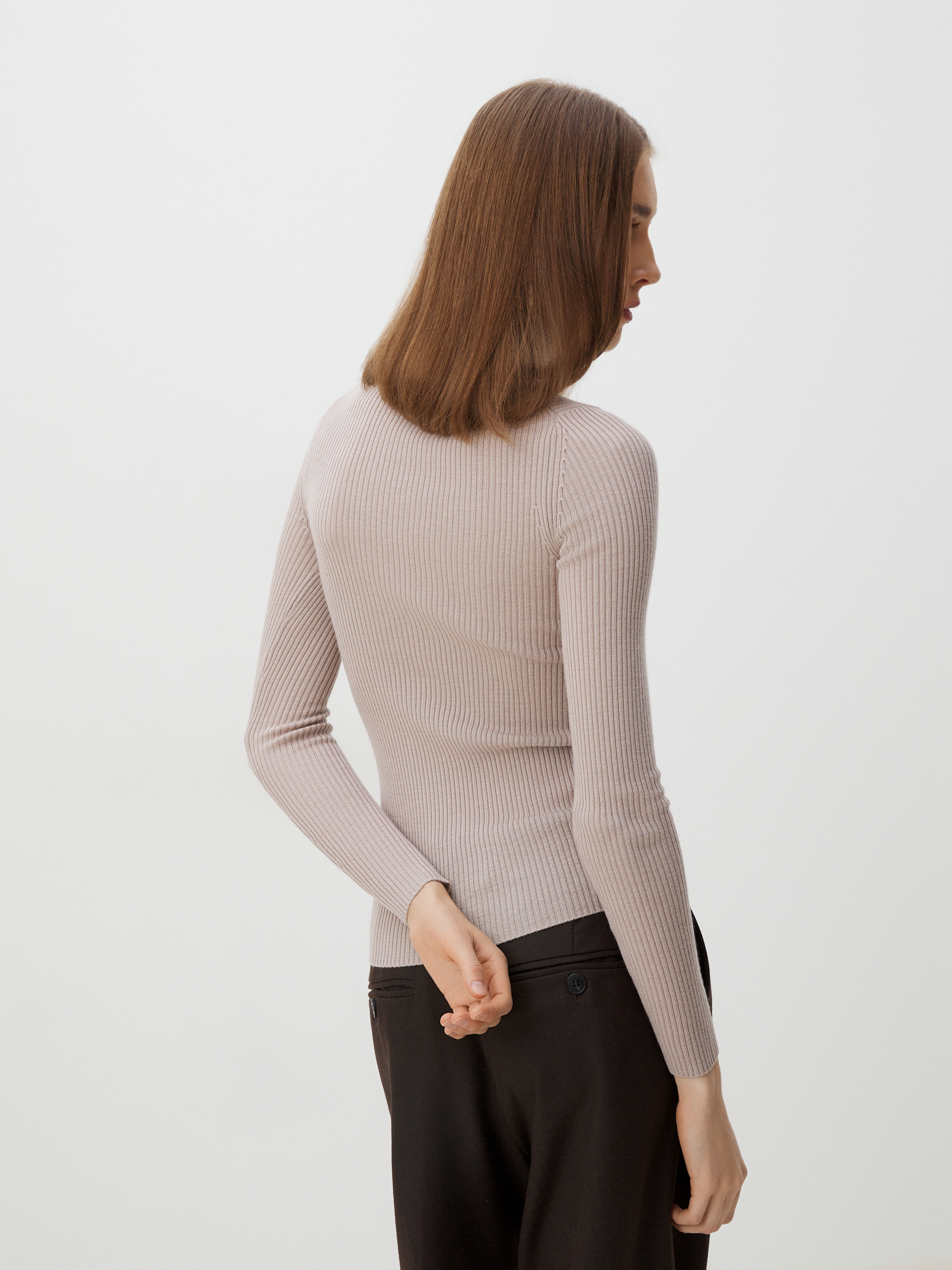 Женская водолазка MAISON DAVID 3348454, серо-коричневый