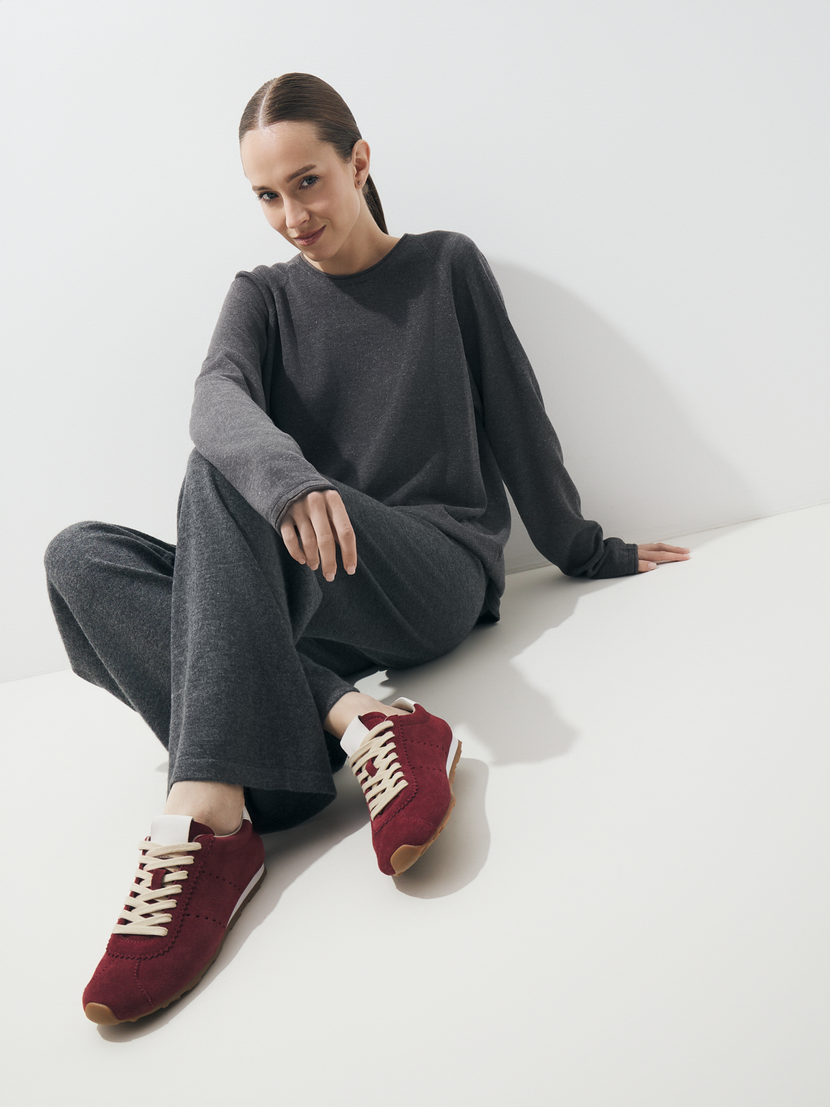 Женские широкие брюки MAISON DAVID 4491602, серый