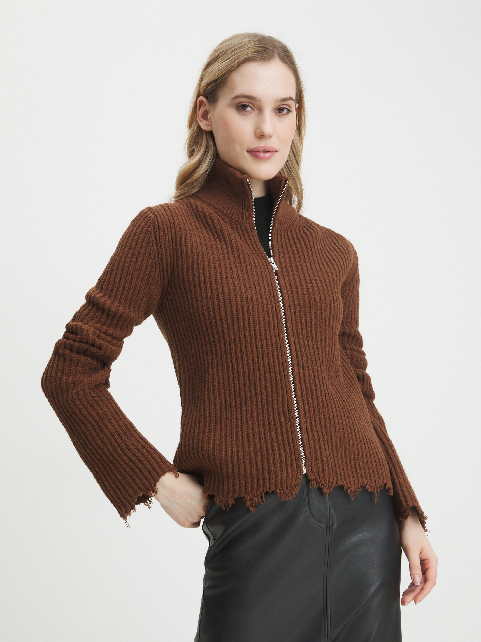 Женский кардиган MAISON DAVID 4449919, коричневый