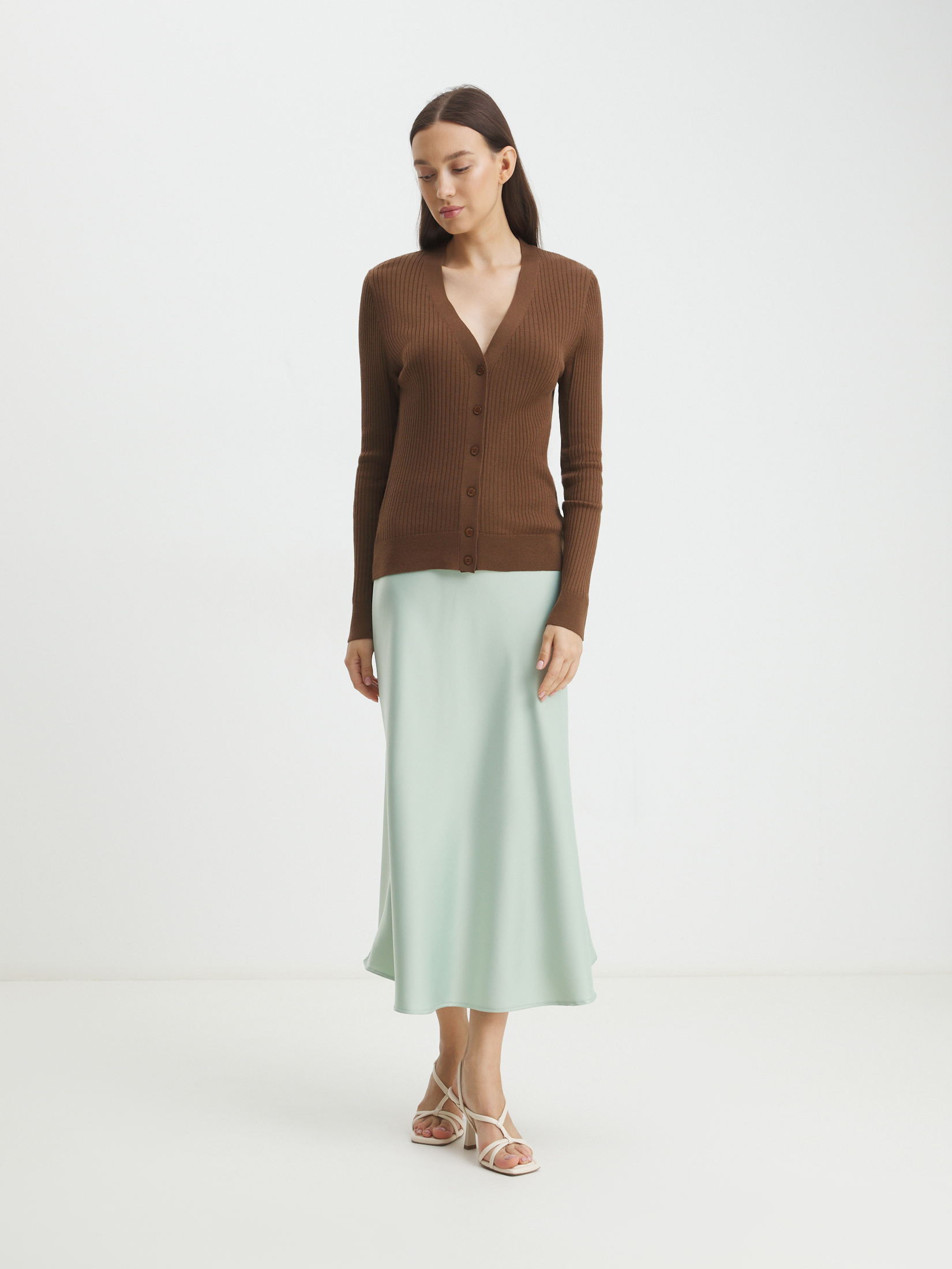 Женский кардиган MAISON DAVID 4332668, коричневый