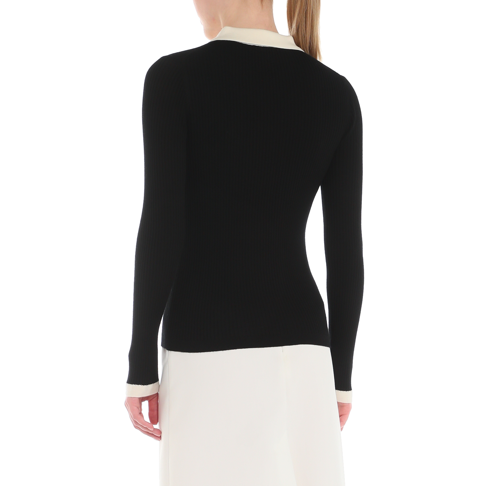 Женский джемпер поло MAISON DAVID 4090131, черный