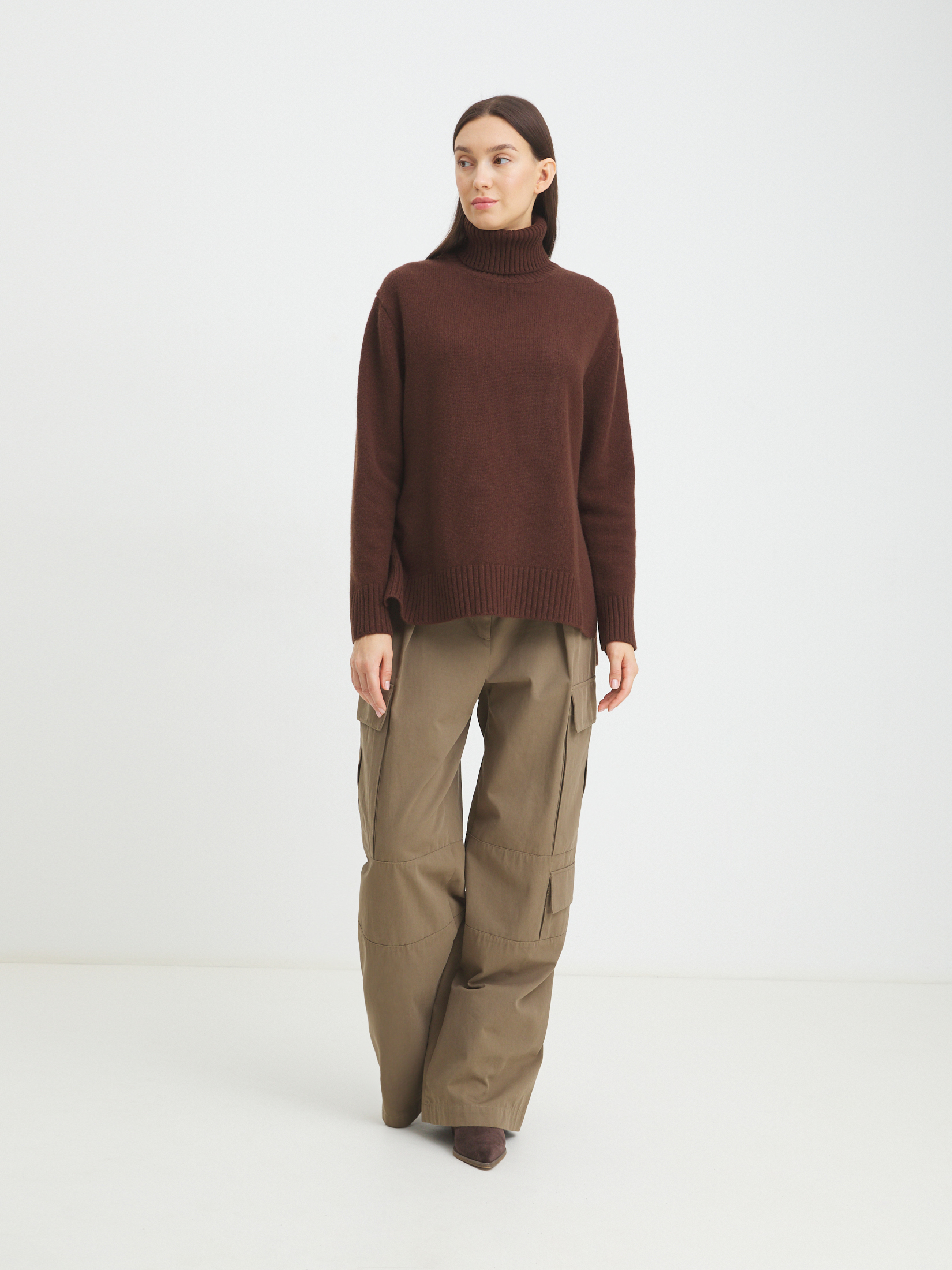 Женский свитер MAISON DAVID 4309194, темно-коричневый