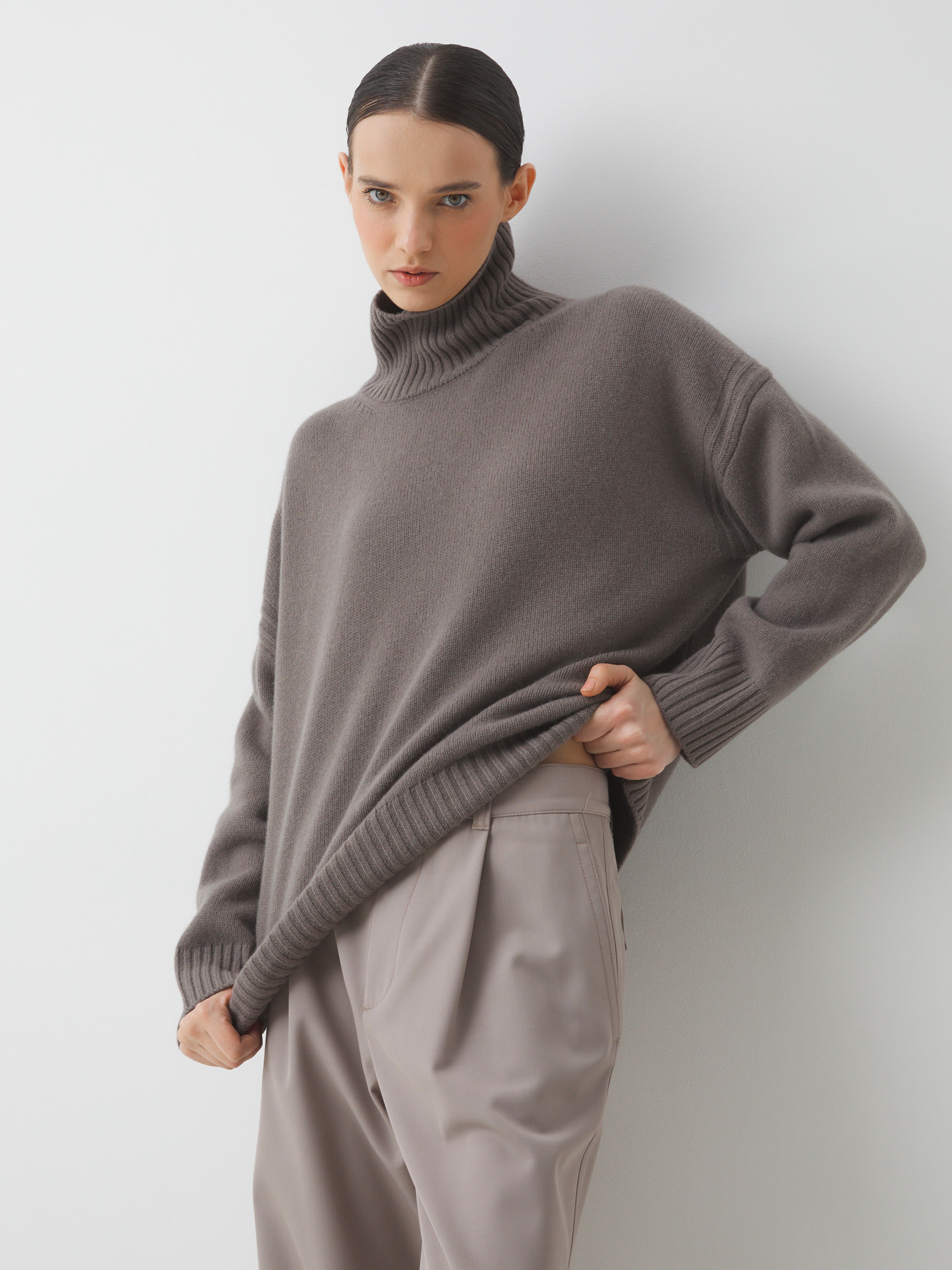 Женский свитер MAISON DAVID 4381753, коричневато-серый