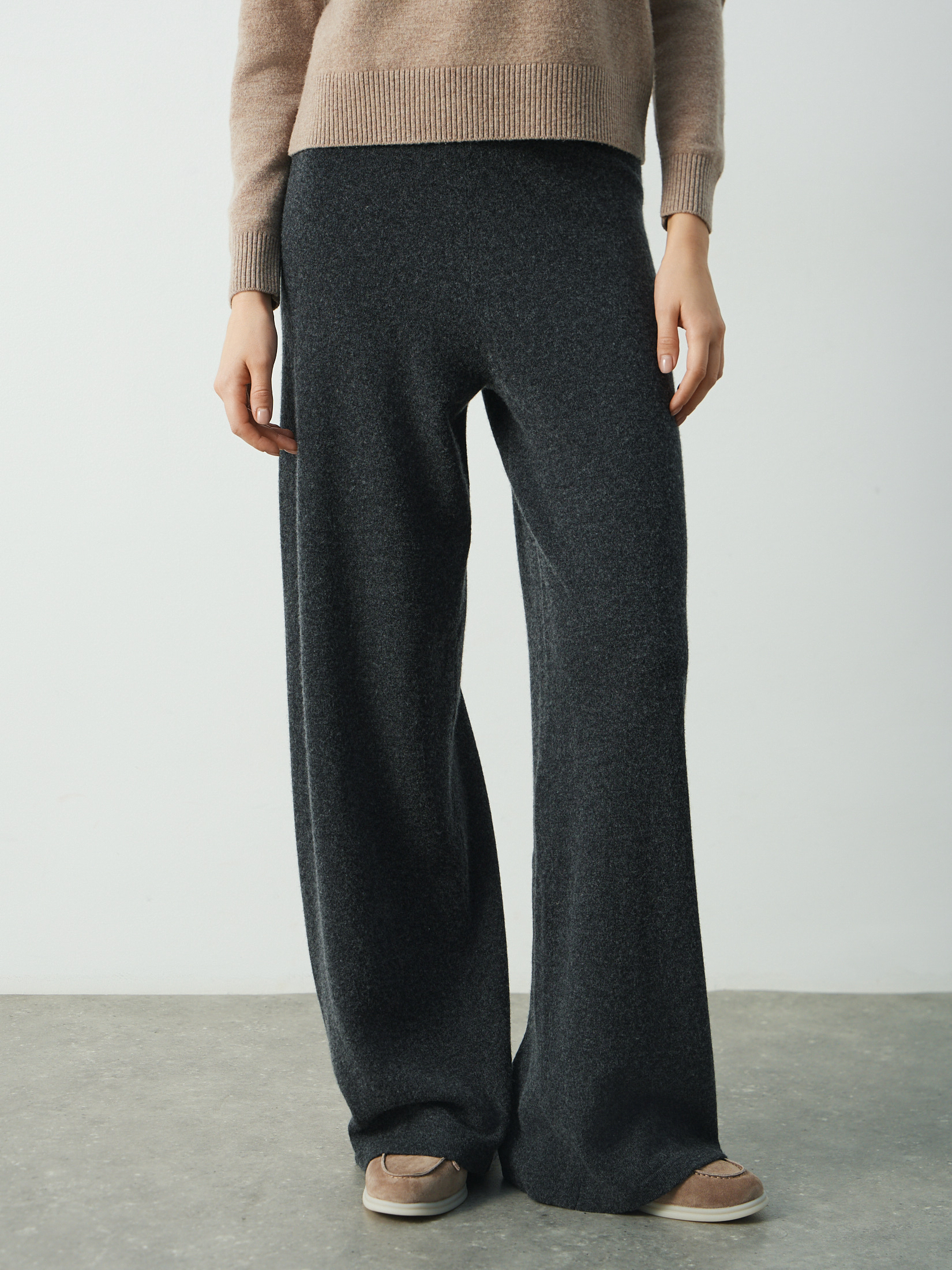 Женские широкие брюки MAISON DAVID 4615660, графитовый