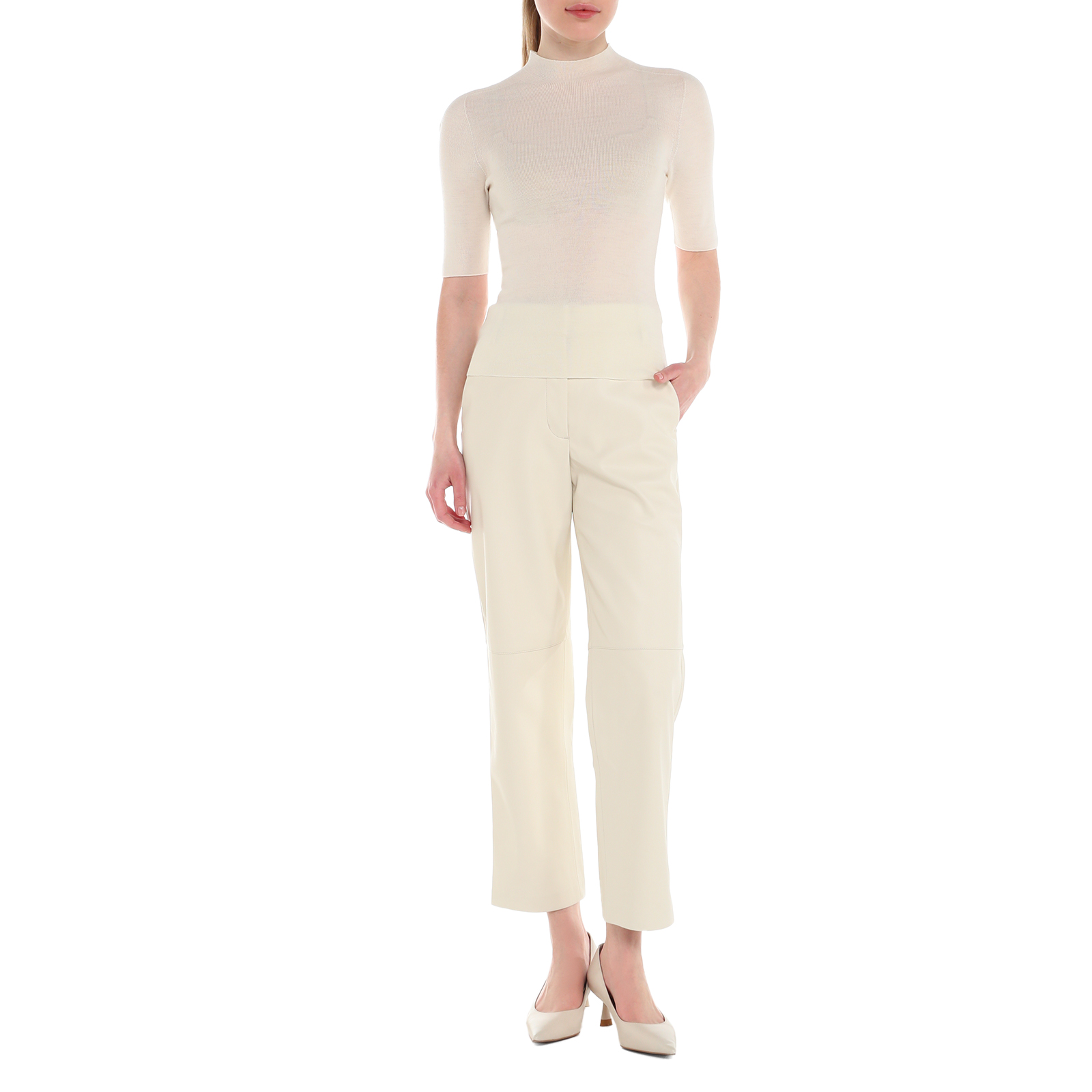 Женский бесшовный джемпер MAISON DAVID 4090169, белый