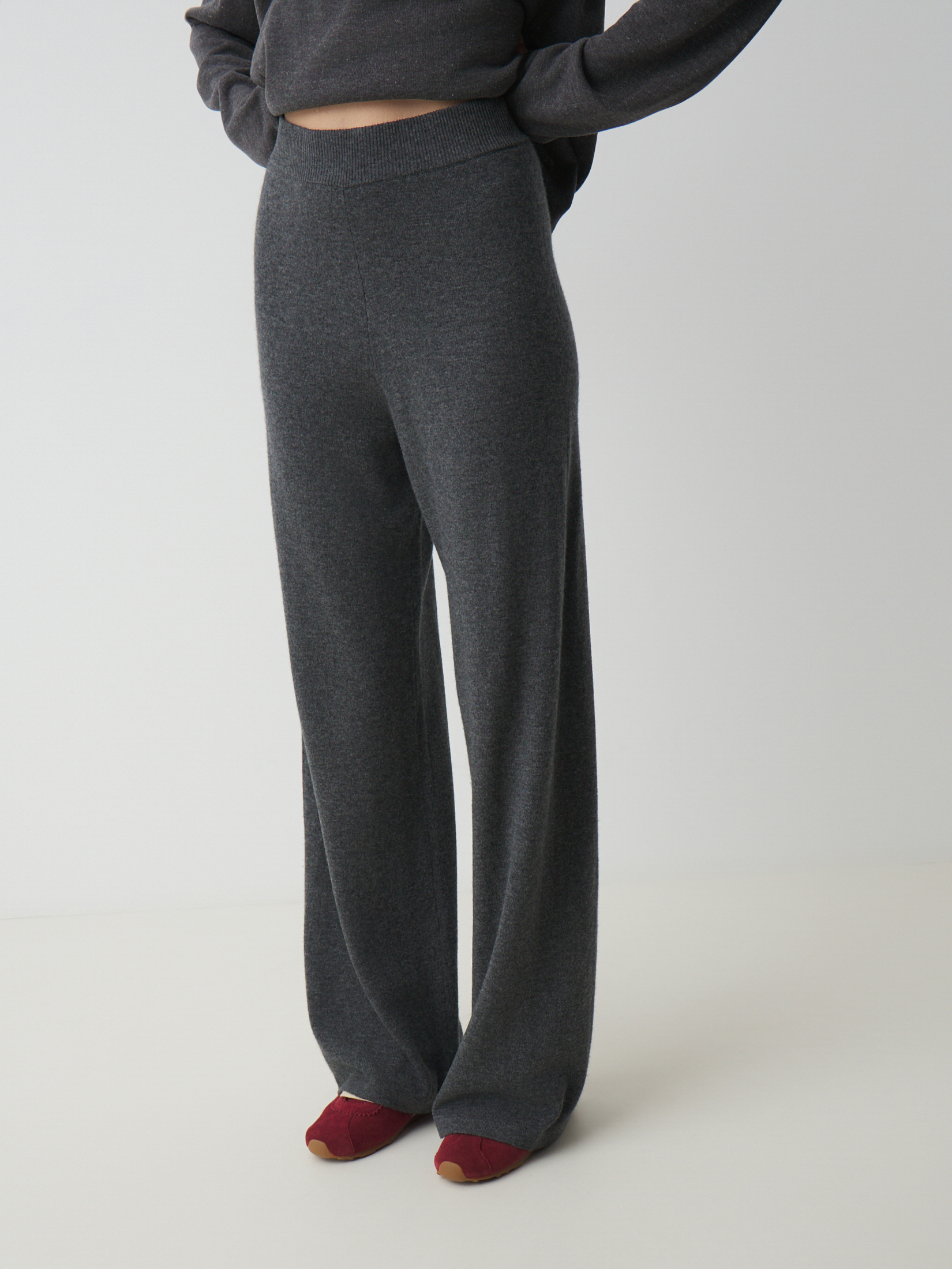 Женские широкие брюки MAISON DAVID 4491602, серый