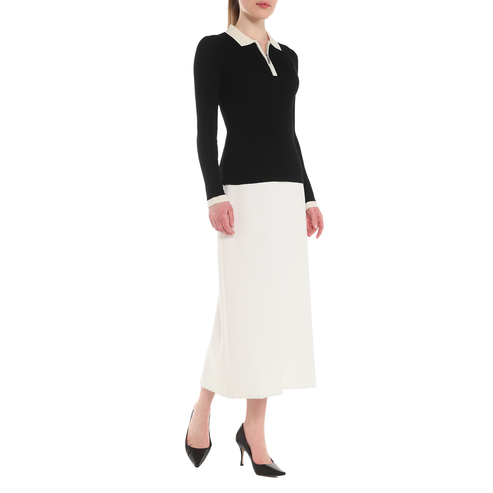 Женский джемпер поло MAISON DAVID 4090131, черный