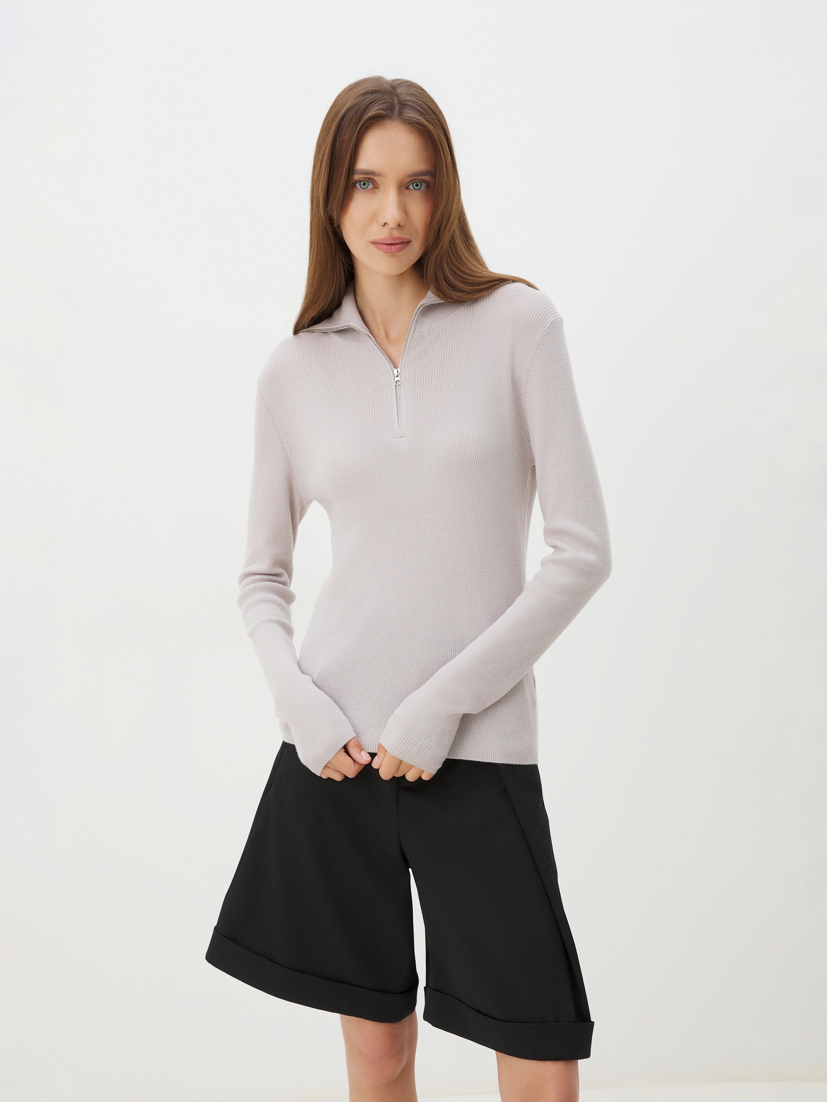 Женский джемпер MAISON DAVID 4268828, бежевато-серый