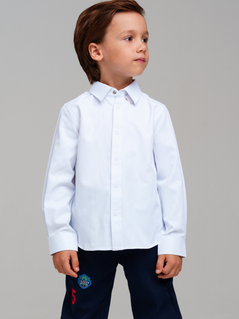 Сорочка текстильная для мальчиков белый 42412006
