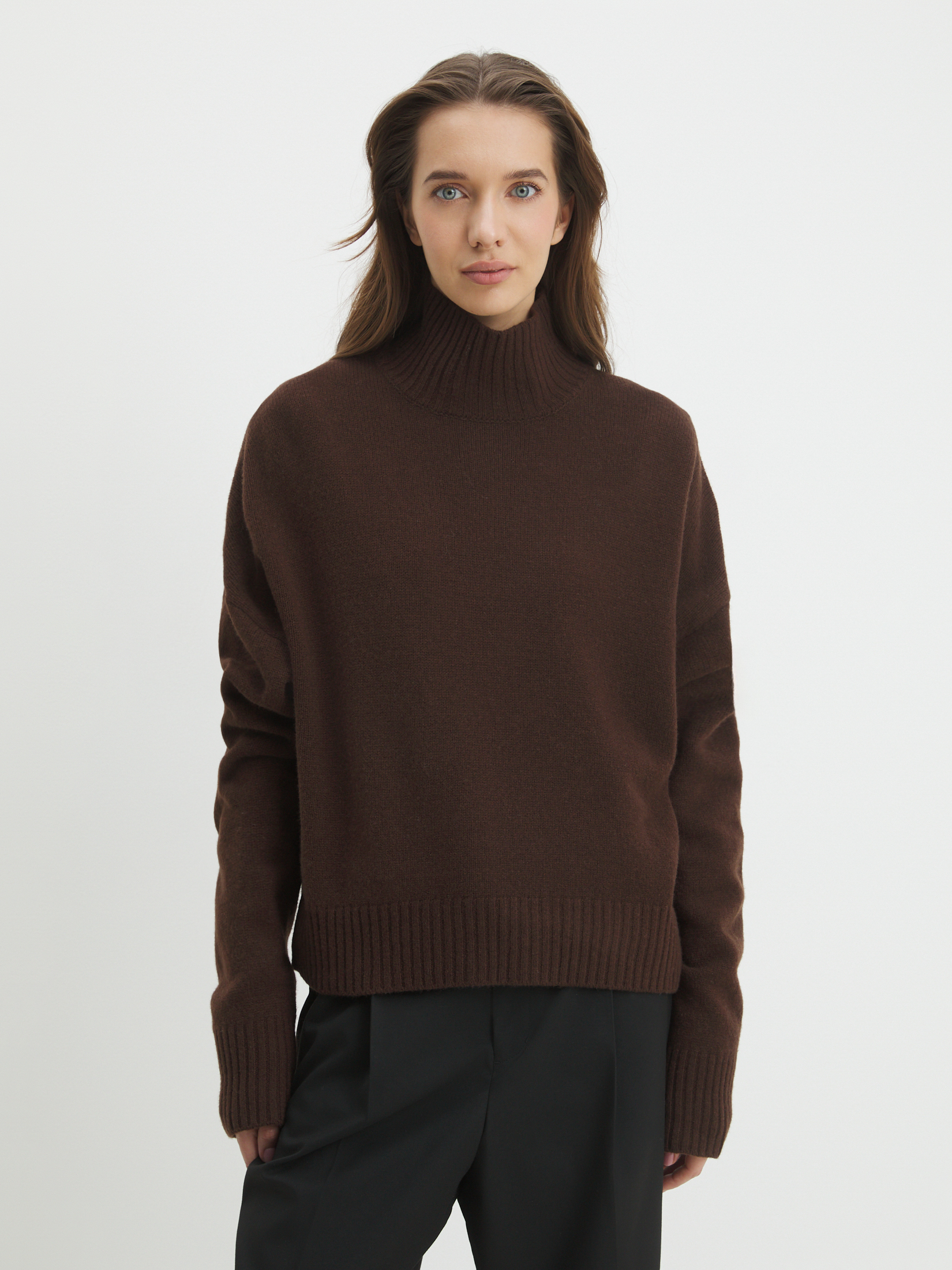 Женский свитер MAISON DAVID 4449991, шоколадный